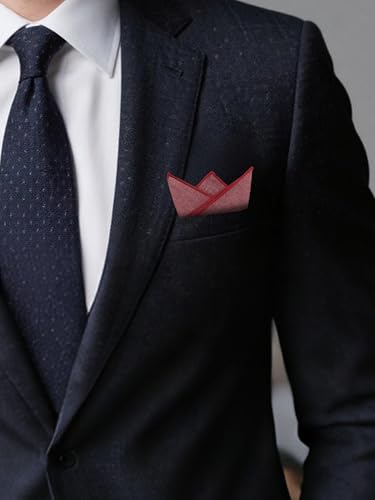 Image of Mantieqingway Cotton Handkerchiefs for Men Solid Color Pocket Square for Suit Formal Wedding Church