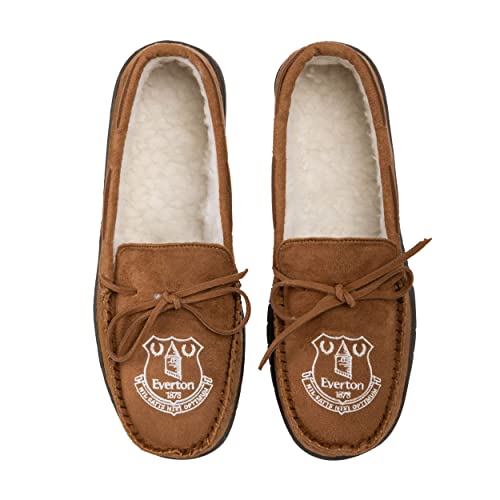 FOCO Premier League Football Everton Fan House Shoes Moccasin Slippers Mens Size 12-13