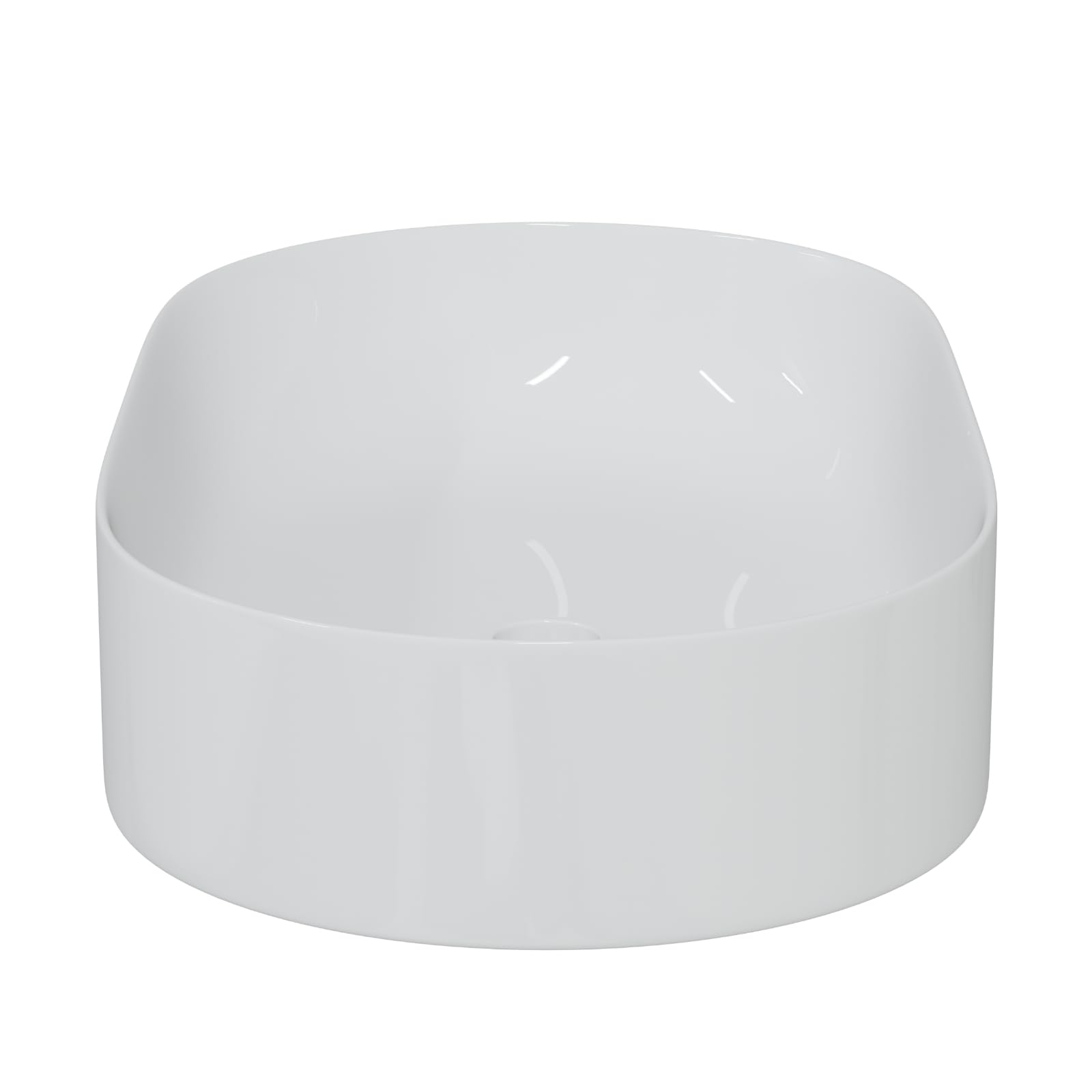 HAGO 24 | Lavabo in ceramica | Ovale 60 x 38 cm | Bianco | Bordo sottile | Lavabo da appoggio | Antigraffio | Superficie liscia | Attacco standard