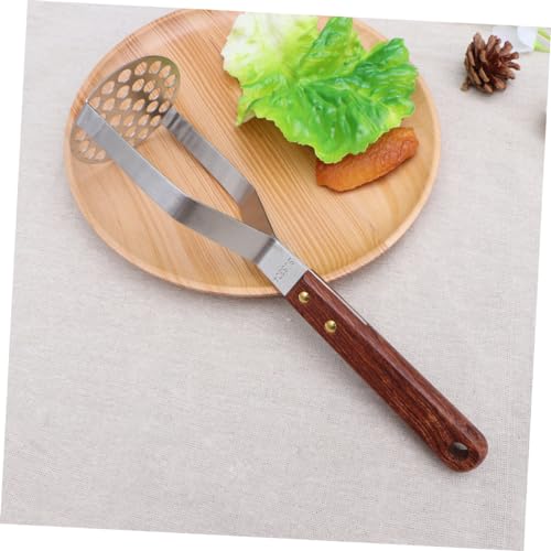 Kartoffelstampfer, Karottenpresser Kartoffelstampfer Edelstahl Holzreis (Color : As Shown, Size : Mx3pcs)