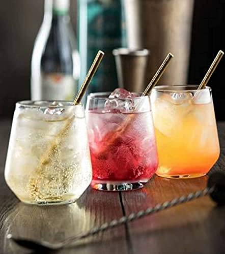 Image of LUXU Premium Whiskey Glasses Set of 6, Transparent, 370 ML, Whisky Glass, Diamond Design Bar Glass for Drinking Bourbon, Whisky, Scotch Cocktail Tumblers (BNZ-6)