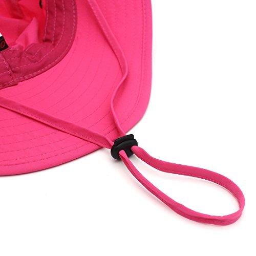 Llmoway Womens Packable Sun Protection Boonie Hat Dry Fit Breathable Windproof Boating Hat Rose Red #TOP5