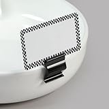 Black Food Tray Label Holders, Bowl & Cup Sign Clips for Bake Sale Signs, 20 Pack