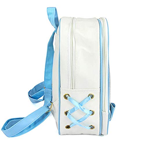 Ita Backpack - Cute Candy Summer Beach Bag with Bowknot & Transparent Windows for DIY Decors Blue2
