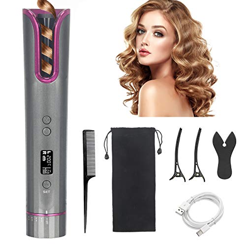 Preisvergleich Produktbild Automatischer Lockenstab, Auto Multifunktionaler Lockenwickler Air Curler Curl mit 6 Temperatur- und Zeiteinstellungen LCD Display, Tragbar, Schnell, Einfach und Effektiv, Ideal als Geschenk (B)
