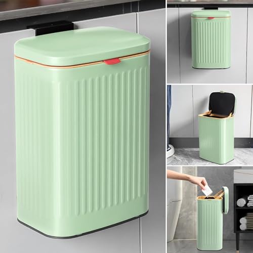 TESIN Hanging Kitchen Compost Bin 8 Liter/2.1 Gallon, Small Trash...
