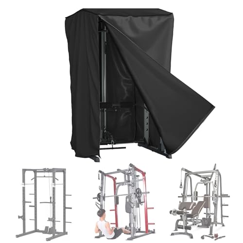 AKEfit Strength Training Cover, Waterproof & Dustproof Gym Rack Cover with Zipper,Fit for Indoor and Outdoor 69''Lx47''Wx84''H-Black