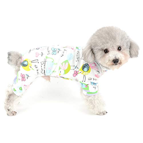 SELMAI Pet Funny Print Pajamas for Small Dogs Cotton Puppy Pjs Jumpsuit Doggie Soft Sleep Wear Chihuahua Clothes,Mouse XL