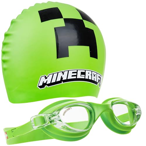 La mejor selección de Gafas y accesorios para Niño al mejor precio. 45 Get Trend Minecraft - Gafas de natación para niños, Juego de Gorro de baño de Silicona, Gafas antivaho, protección UV, Accesorios de natación, Idea de Regalo (Verde, 6-14...