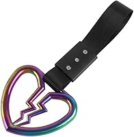 Vista 18 de Q1-TECH, JDM Tsurikawa Anillo japonés de metro, tren, autobús, mango de corazón roto, correa de mano, anillos de advertencia para parachoques