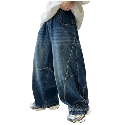 Boys Baggy Jeans Kids Wide Leg Relaxed Fit Hip Hop Denim Pants Aesthetic Cargo Jean with Pockets