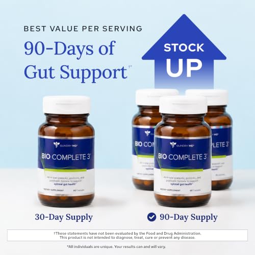 Image of Gundry MD Bio Complete 3, 3-in-1 Probiotics, Pre & Postbiotics, 90 Servings