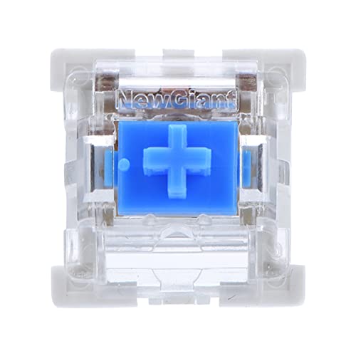 Switch Blue 10 PCS Carcasa Transparente del Teclado Mecánico con Luz de Fondo LED, Sensación de Llave Simulada para Mecanógrafos, PCB Montada para la Serie RGB Newgiant
