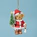 Cherished Teddies All For the Little Ones Christmas Joys Bear with Tree Ornament