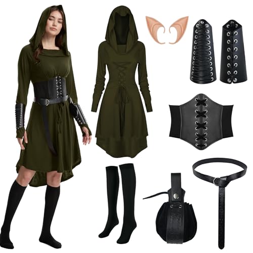 Disfraz de Hada Renacentista Mujer Medieval con Accesorios miniatura 1