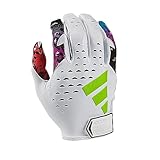 Adidas Adizero 13 Mismatch Combine Receiver Football Gloves, White Multi, Small, Premium Football Gear and Equipment