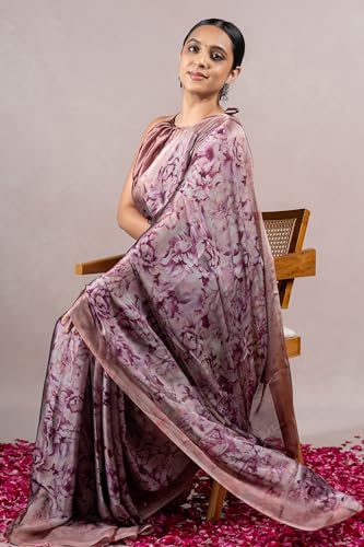 Image of MIRCHI FASHION Saree for Woman Chiffon Floral Printed | Lightweight All-Day Comfortable Women's Sari with Unstitched Blouse Piece (Available in 30 Colors)