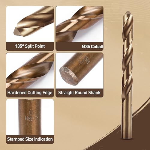 Rengue RG-DBS01 Cobalt Drill Bit Set- 115Pcs M35 High Speed Steel Twist Jobber Length thumb #1