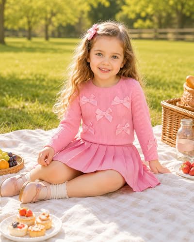 Image of Renotemy Toddler Girls Outfits Winter Little Girl Clothes Skirt Set 18M-6Y