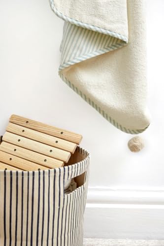 Image of Pehr Stripes Away Hooded Towel - Sea, Multi