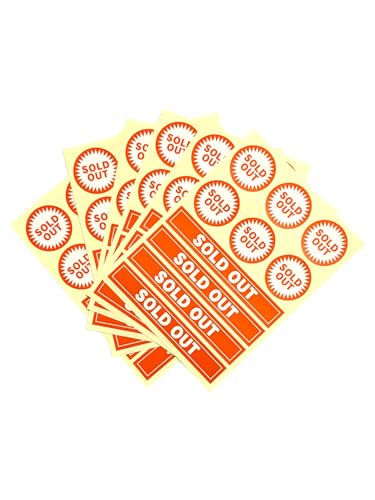Amazon.co.jp: SOLD OUT ステッカー 売り切れ表示 ラベル 60片 10片×6