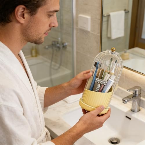 Brosse à dents rotative compacte anti-humidité pour optimiser l'espace - 5
