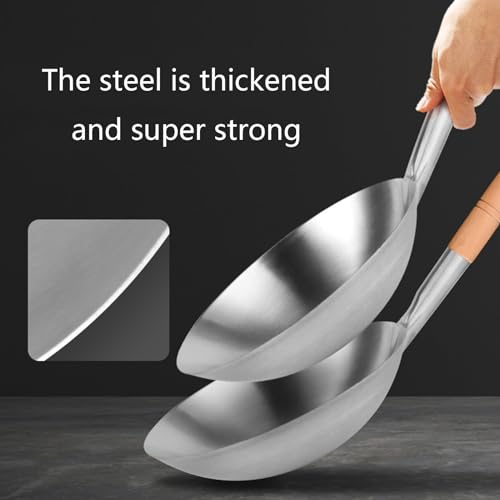 Wok tradicional chino de acero inoxidable miniatura 3