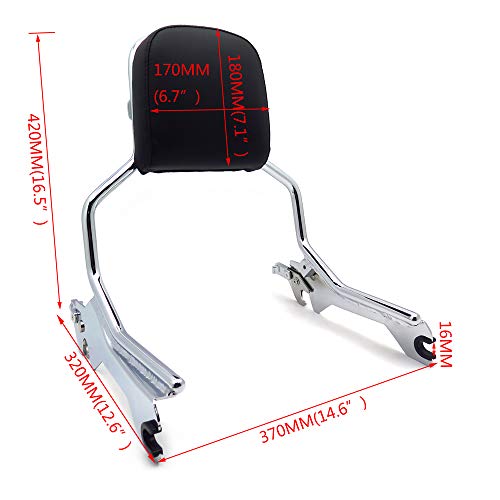 Xkmt- Passenger Sissybar Backrest Upright Standard Chrome Compatible With 2018-2020 Harley Fat Boy Breakout #TOP1