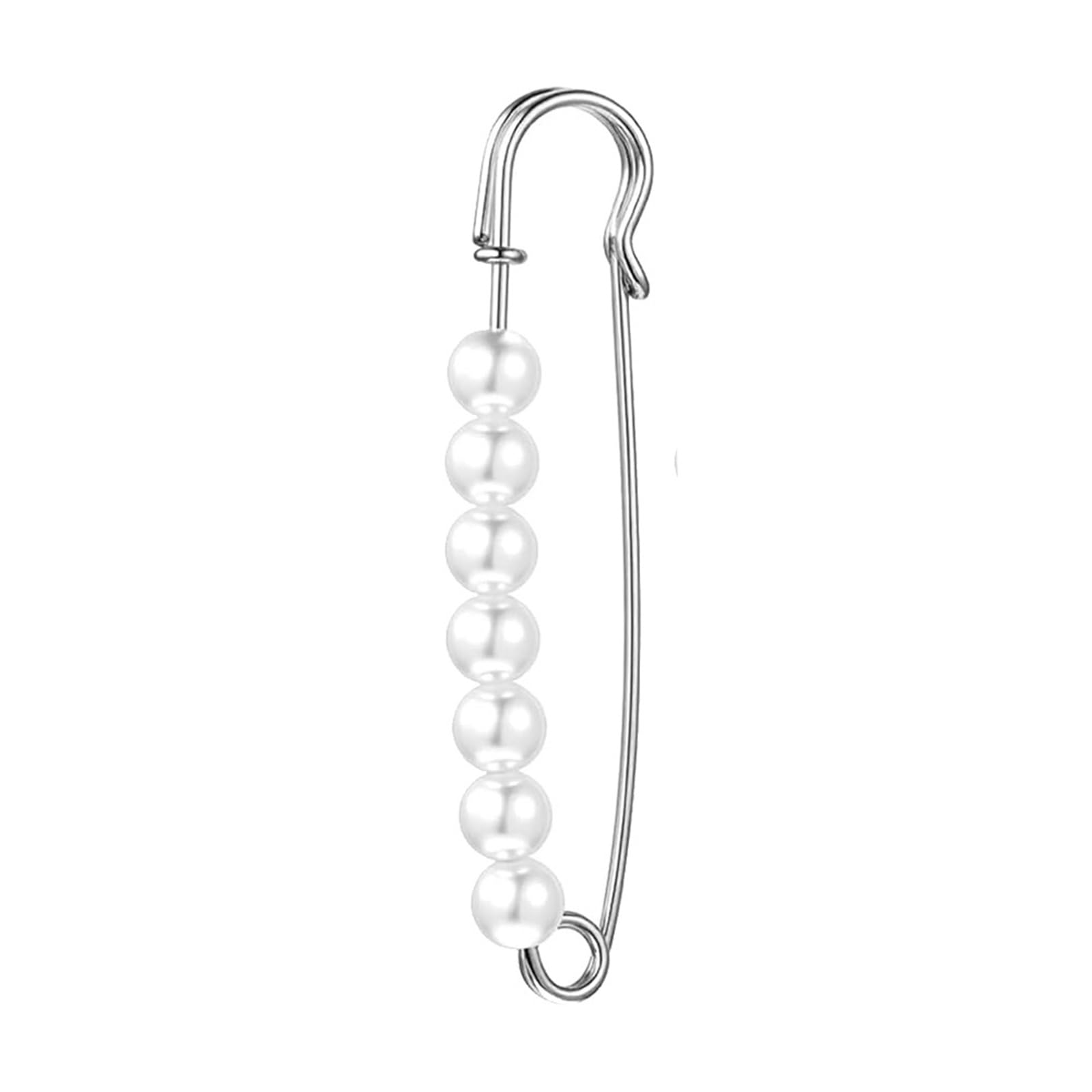 LUYSGBXR Brooch Pin 30pcs Fashion Brooch Pins Clip For Women Clothing Dress Extender Jewelry Making(Silver 7cm)