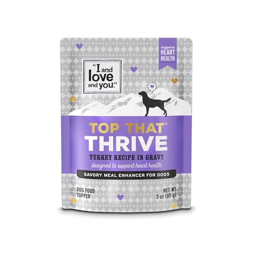 Image of I AND LOVE AND YOU Wet Dog Food Toppers - Top that Thrive Turkey Recipe in Gravy, Filler Free, Meal Enhancer Topper, 3oz 12pk