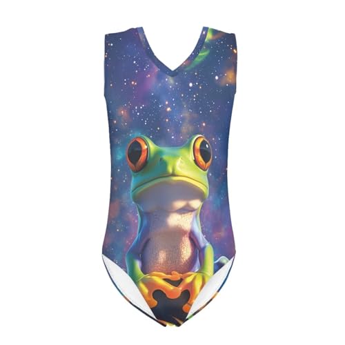 Image of Girls Fashion Print One Piece Swimsuit Bathing Suit Gymnastic Leotard for Kids, 5-14 Years