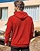 COOFANDY Men's Fashion Hoodies Sweatshirts Casual Long Sleeve Pullover Hoodie Red
