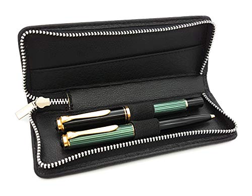 Hans Kniebes - Astuccio in pelle per 2 penne con