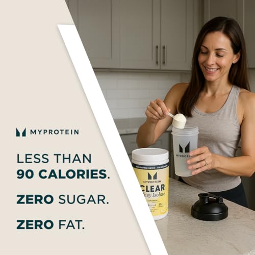 Image of Myprotein Clear Whey Isolate Protein Powder, 35 Servings (1.9lbs) Lemonade, 20g Protein per Serving, Naturally Flavored Drink Mix, Daily Protein Intake for Superior Performance