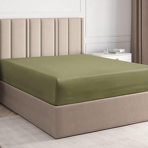 Twin Xl Fitted Sheet - Single Fitted Deep Pocket Sheet - Fits Mattress Perfectly - Soft Wrinkle Free Sheet - 1 Fitted Sheet Only – Sage Green #TOP10