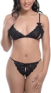 Women Lace Bra Panty Set | Non Padded Non Wired Lingerie | Soft Stretchable Innerwear Set Pack of 1 Price In India