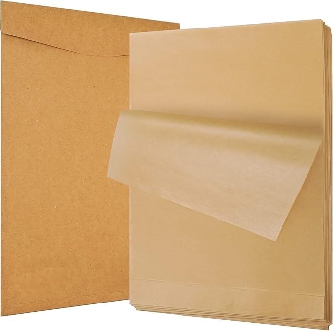 Image of EVERSTONE HOME Baking Paper Roll | Non-Stick Greaseproof Parchment Paper Sheets 9 x 13 Inch | Heat Resistant Baking Paper for Baking, Cooking, Roasting & Food Preparation (100 Pcs)