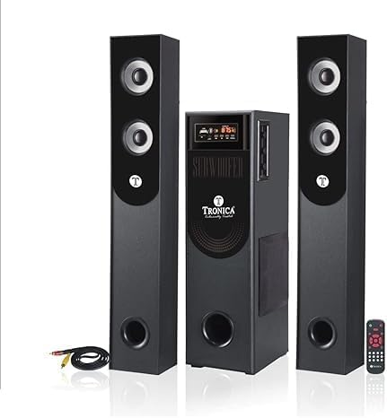 TRONICA TR-1501 Deep Bass Home Theater with Subwoofer 2.1 Channel with 55W Premium Signature Sound, Multiple Connectivity Modes, Master Remote and Sleek Finish, Home Theatre System (Black)