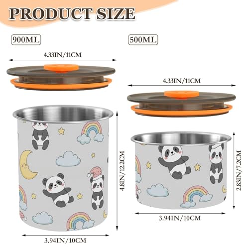 Contenedor de Café Acero Inoxidable 900ml DOMIKING miniatura 2