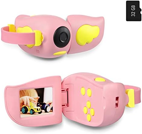 Dartwood 720P HD Kids Video Camera/Camcorder with 2.0” Color Display Screen - 32GB microSD Card Included (Pink)
