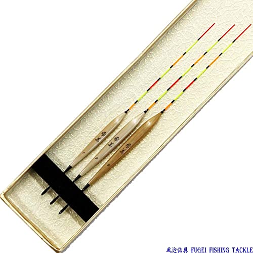 FUGEI 浅ダナ 釣用 へら 浮き 3本 セット ヘラウキ 全長19.5/20.5/21.5cm ムクトップ A13kimis30 2枚目