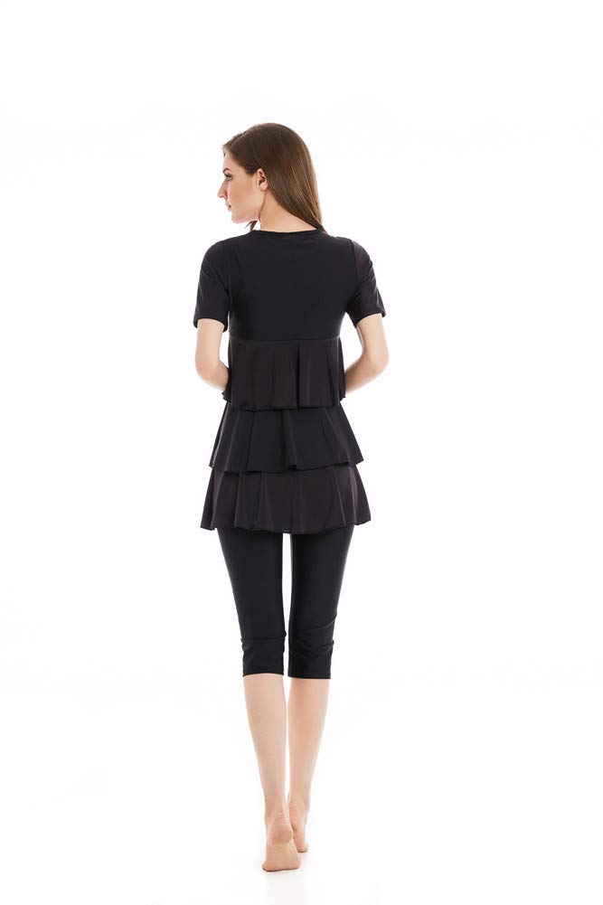 Nuovo Musulmano Costumi da Bagno Islamico Donne Manica Corta Modesto Costume da Bagno Beachwear Burkini Signora Eruzione cutanea Surf Completo da Costume