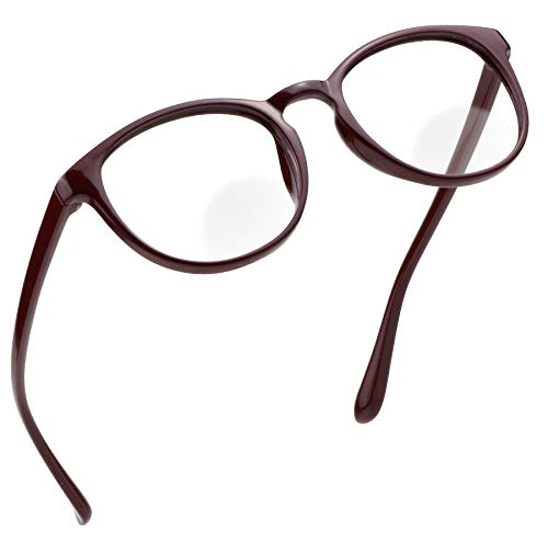 Bifocal Reading Glasses with Clear Lenses, Blue Light Blocking Glasses for Women, +0.50/+2.50 Magnification