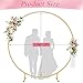 7.2FT Circle Balloon Arch Stand for Floor Round Arch Backdrop Stand for Parties Flower Balloon Arch Frame Kit Flower Gold Metal Arches Backdrop for Birthday Party Wedding Christmas Decorations