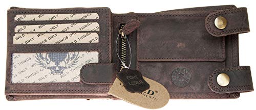 Genuine Leather Biker's Wallet Wild with Metal Chain to Hang3