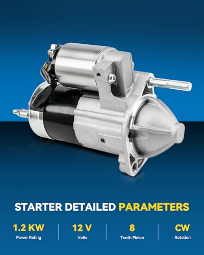 Image of PHILTOP Starter Motor 17764N, Compatible with Hyundai & Kia,Santa Fe,Sonata,Tiburon,Tucson,XG300,XG350,Amanti,Magentis, Optima, Sedona,Sportage,2.5L /2.7L /3.5L Automatic,OE 3610037210,17764