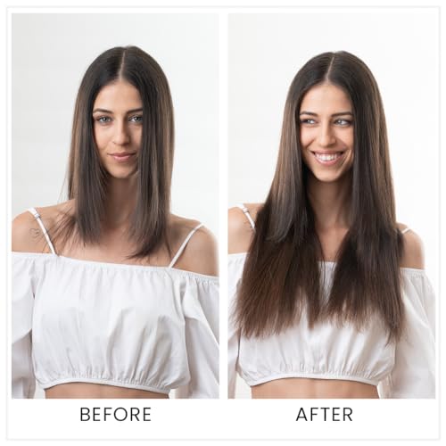 Image of HairOriginals 100% Human Hair Extension for Women | Clip-In Side Patch Pair for Instant Volume and Length, Pack of 2 - Natural Brown, 18 Inches