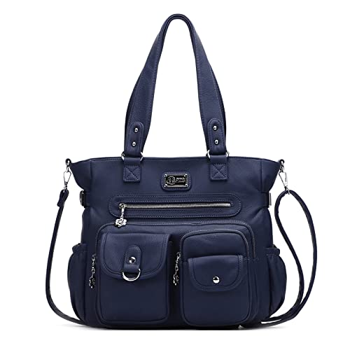 Image of KL928 Large Purses for Women Shoulder Bag Tote Handbags Stylish Vegan Leather Hobo Bags Ladies, A-Black-4 | Large