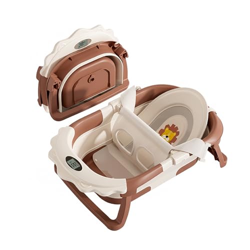 Baignoire bébé pliable avec thermomètre pour un bain sécurisé