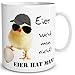 TRIOSK Tasse Küken mit Hühner Spruch Eier hat man lustig Baby Huhn Geschenk für Männer Freunde Büro Kollegen Hühnerliebhaber Ostern Vatertag